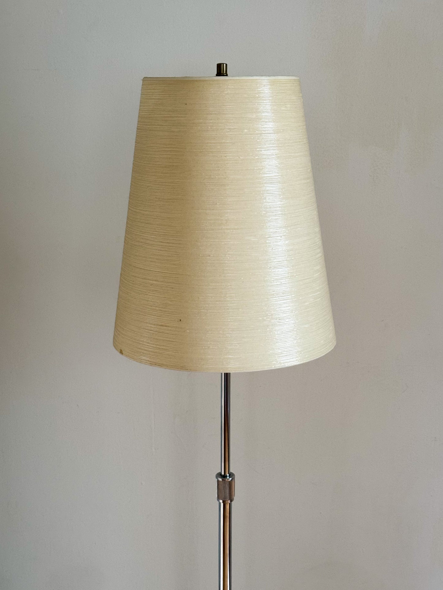 Adjustable chrome floor lamp by Lotte Lights