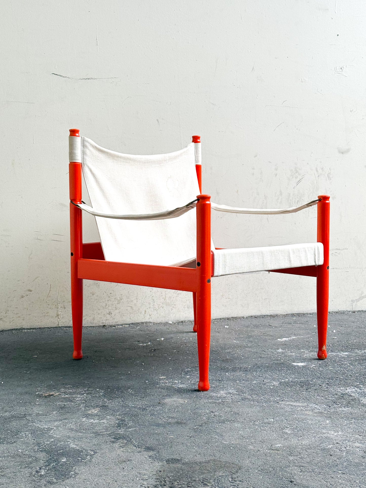 Safari chair by Erik Wørts for Niels Eilersen, Denmark, 1960s