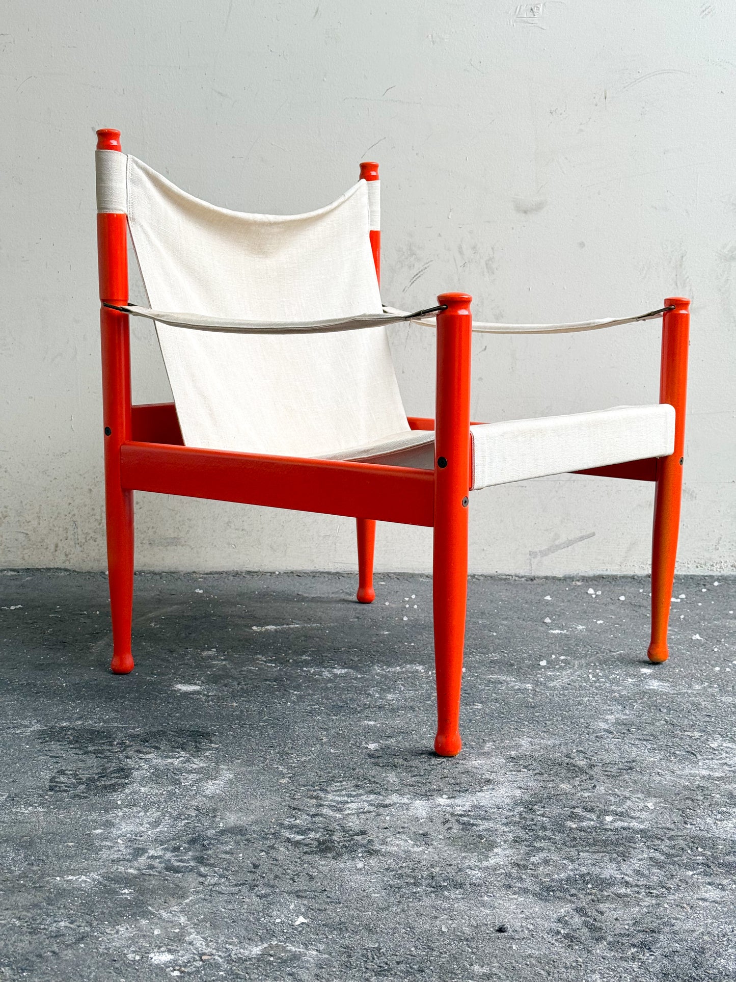 Safari chair by Erik Wørts for Niels Eilersen, Denmark, 1960s