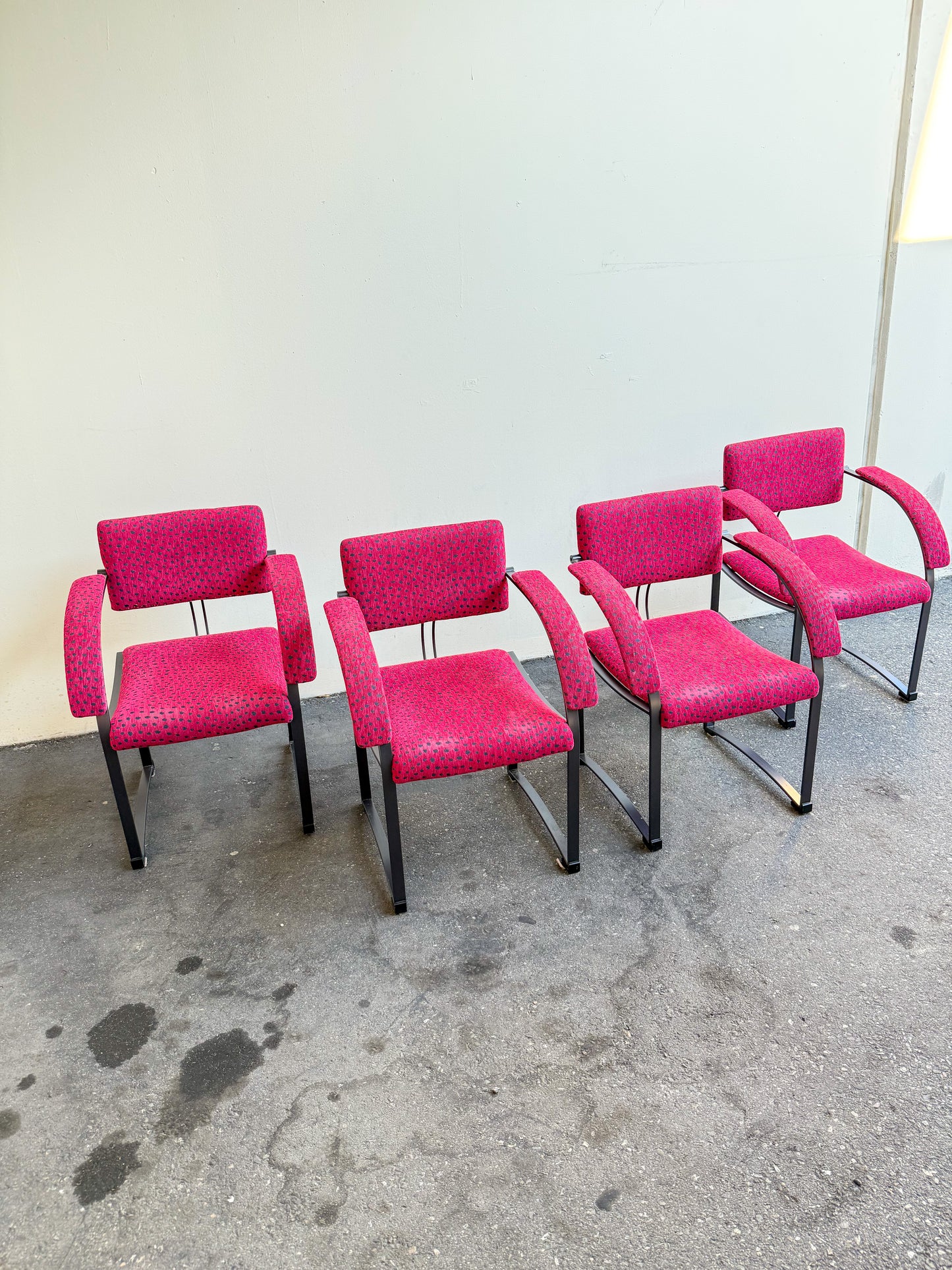 Set of four polkadot armchairs for Saporiti Italia