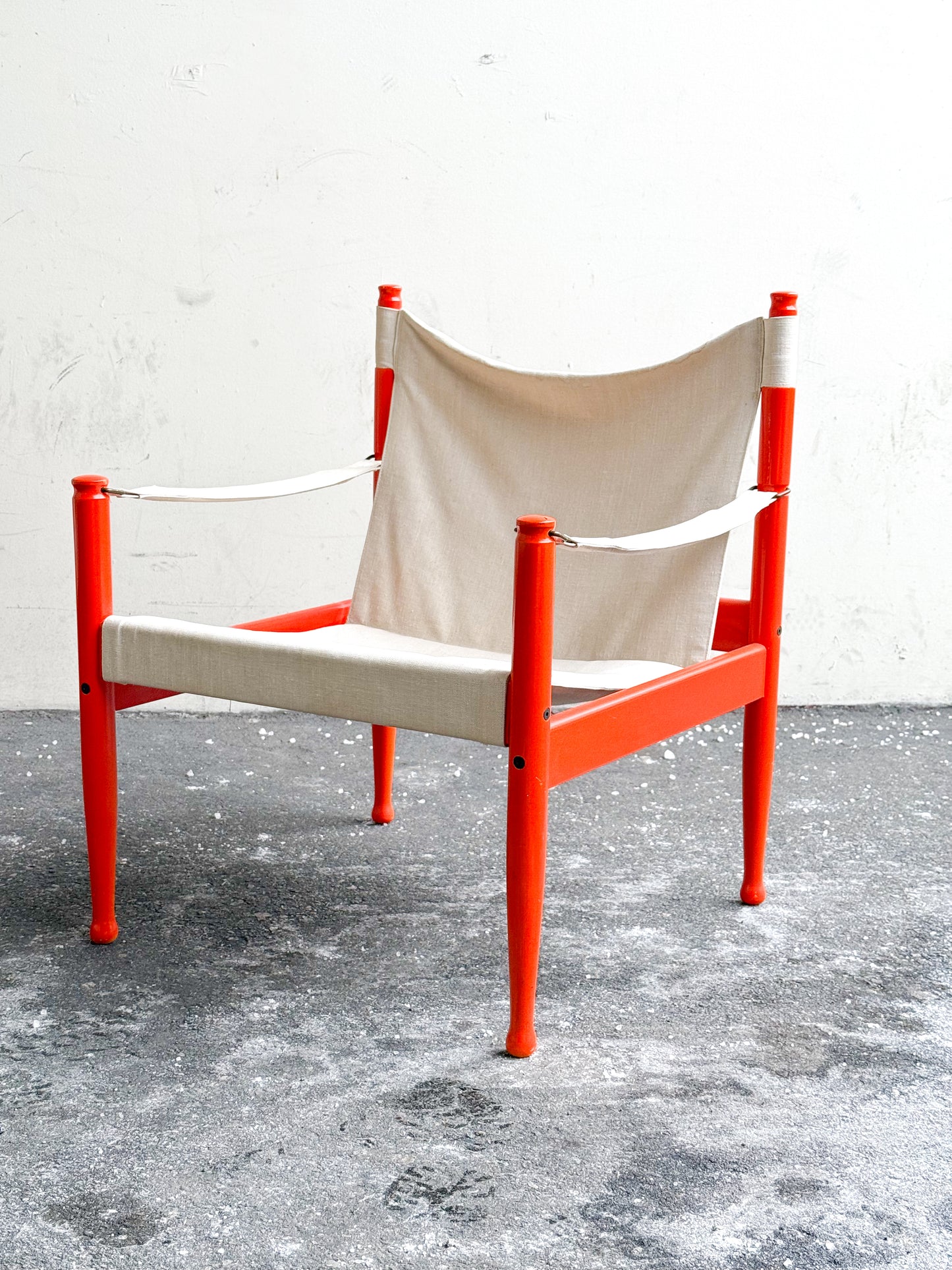 Safari chair by Erik Wørts for Niels Eilersen, Denmark, 1960s