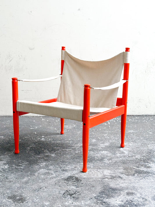 Safari chair by Erik Wørts for Niels Eilersen, Denmark, 1960s