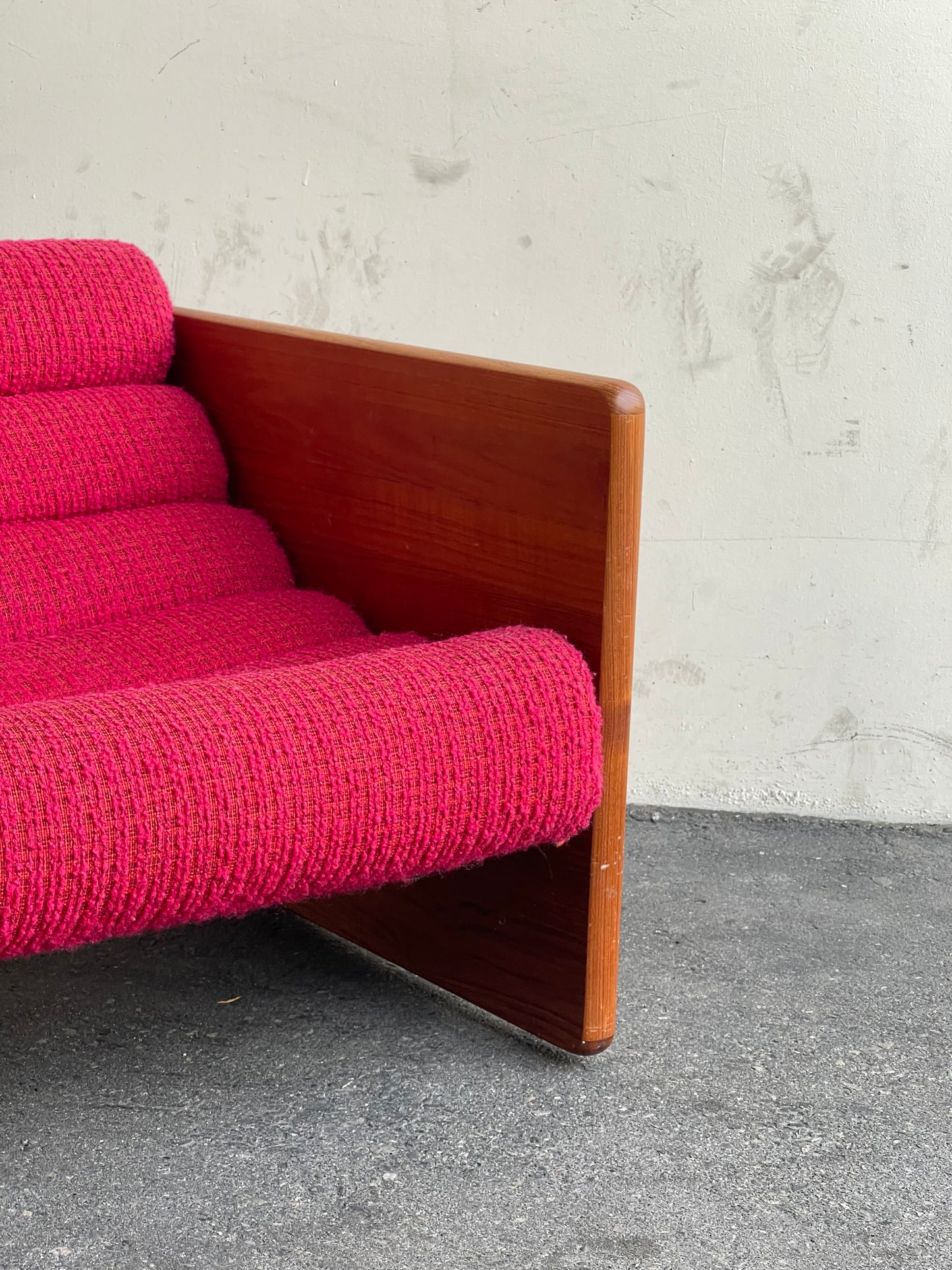 Vintage Tubular Sling Club Chair and Ottoman in Pink