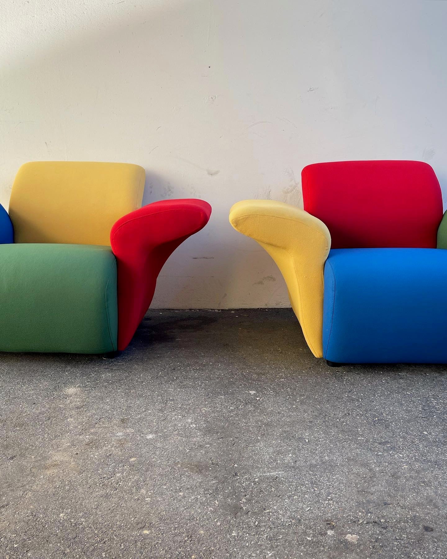 Postmodern Multicolor Lounge Chair by David Burry, Montreal, 1980s