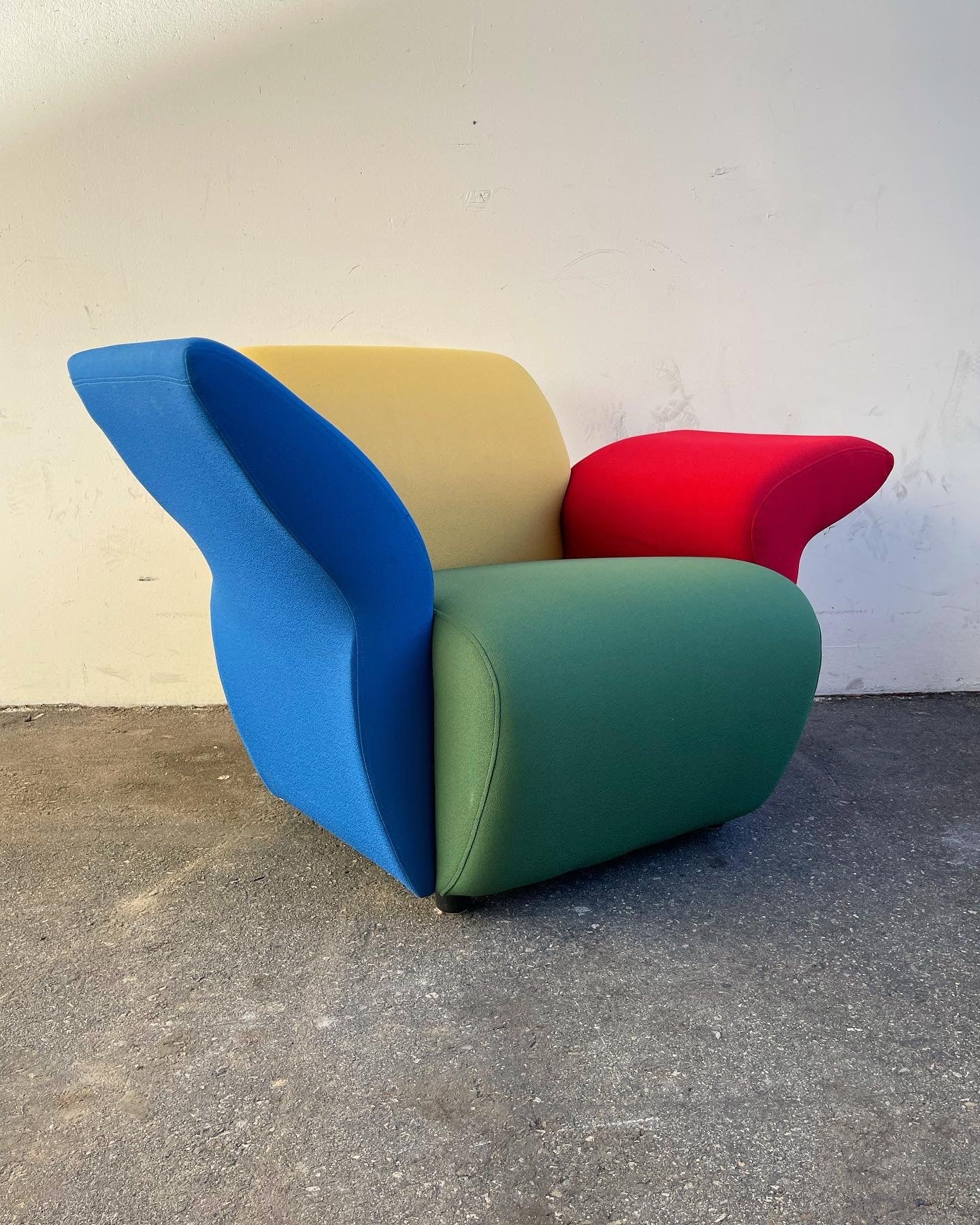 Postmodern Multicolor Lounge Chair by David Burry, Montreal, 1980s
