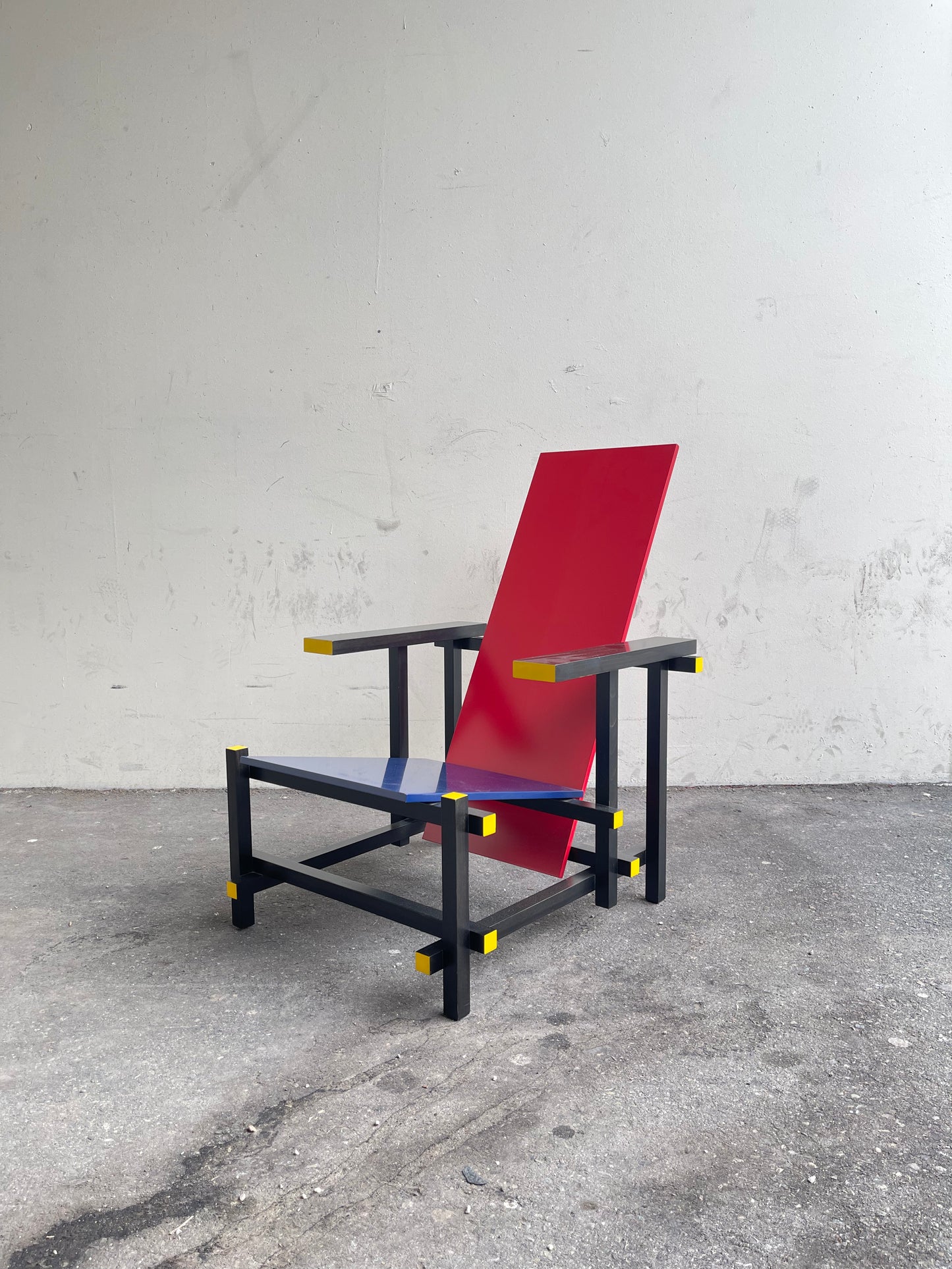 Red Blue Chair by Gerrit Rietveld for Cassina, 1990's