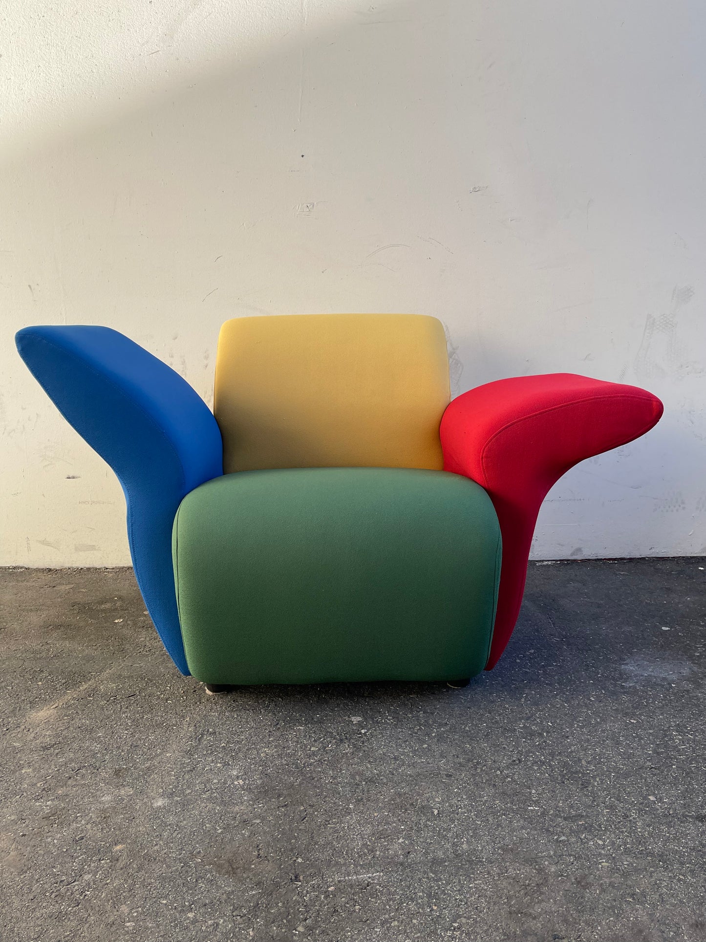 Postmodern Multicolor Lounge Chair by David Burry, Montreal, 1980s