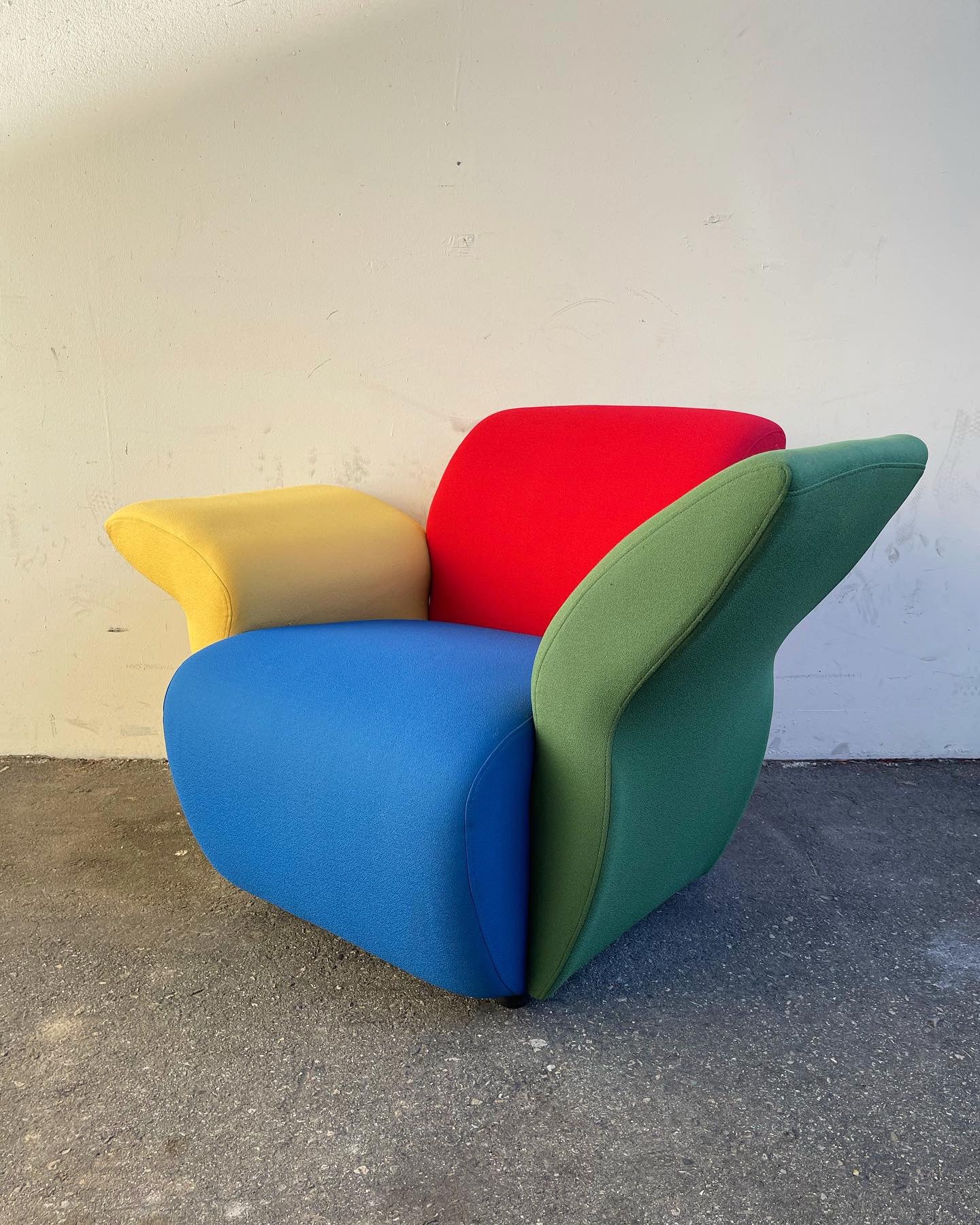 Postmodern Multicolor Lounge Chair by David Burry, Montreal, 1980s