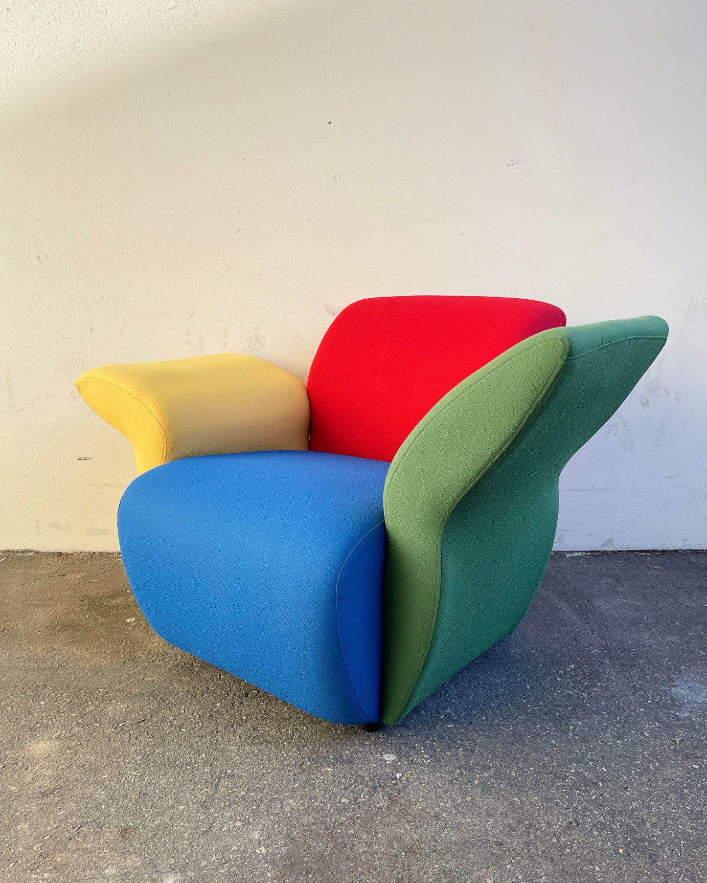 Postmodern Multicolor Lounge Chair by David Burry, Montreal, 1980s