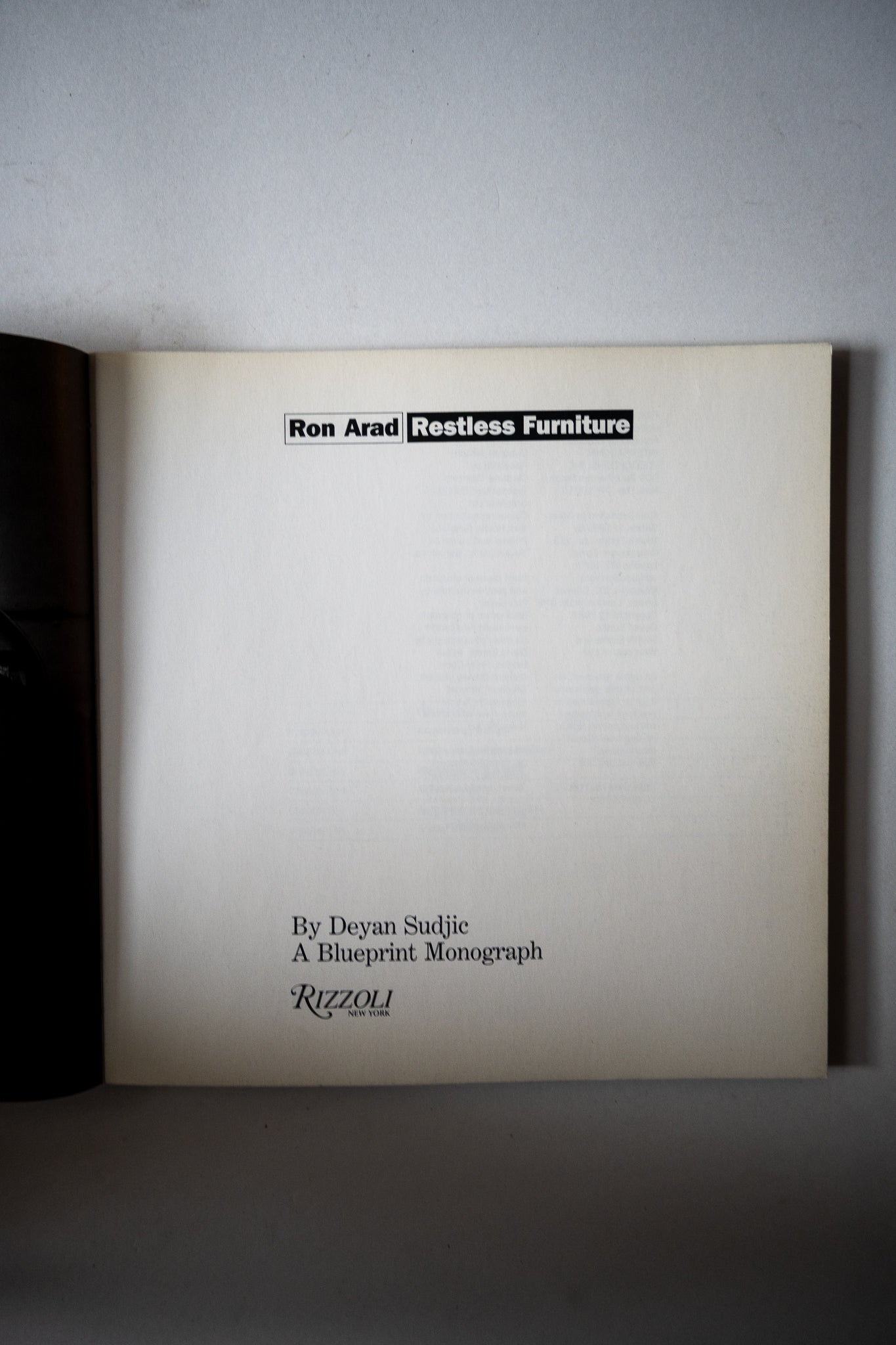 Ron Arad: Restless Furniture, Sudjie, 1989