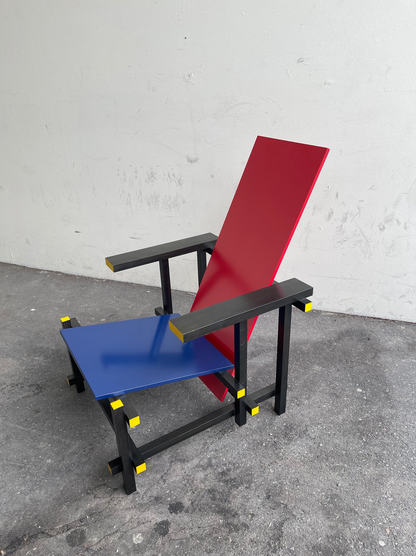 Red Blue Chair by Gerrit Rietveld for Cassina, 1990's