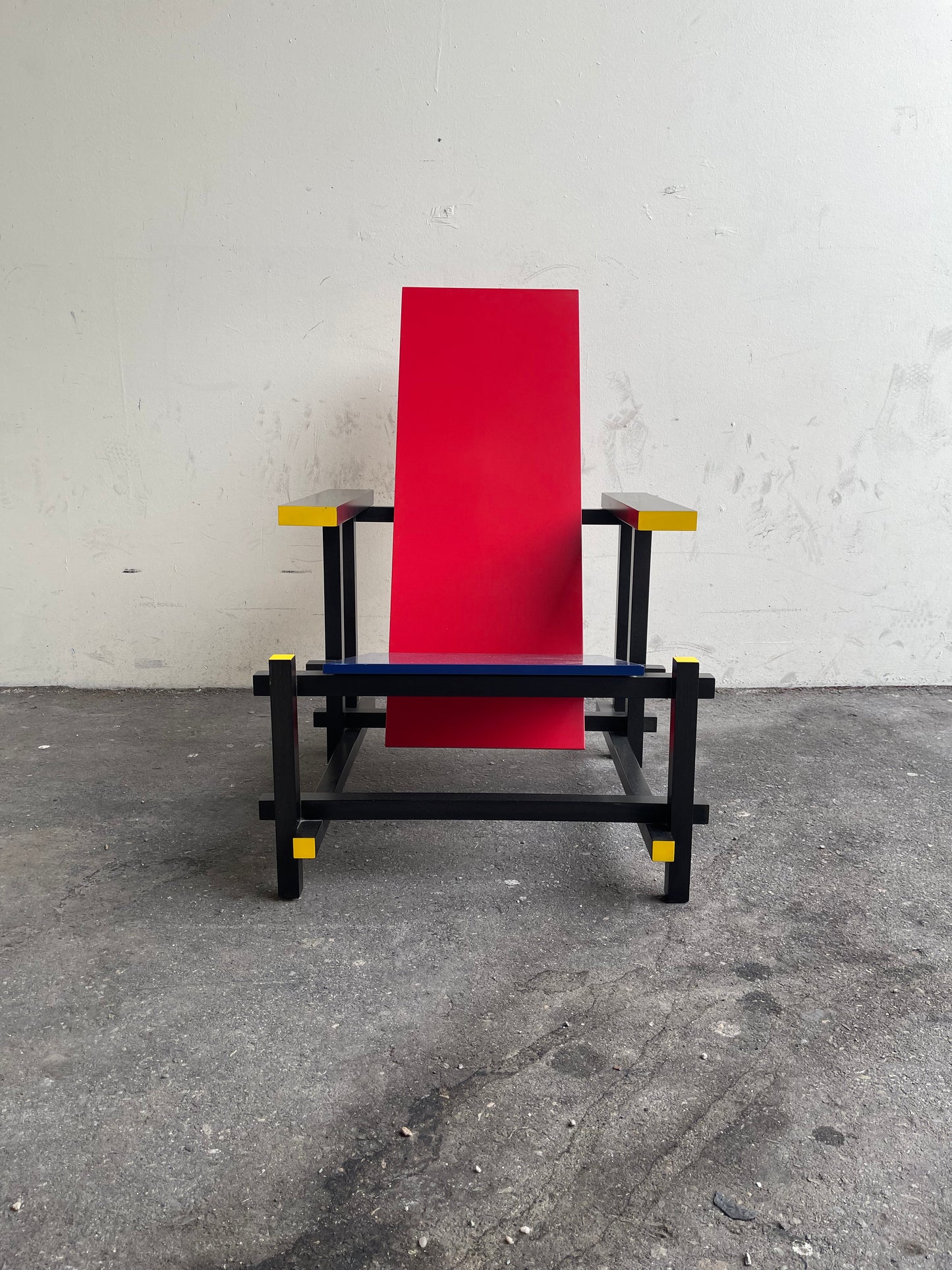 Red Blue Chair by Gerrit Rietveld for Cassina, 1990's