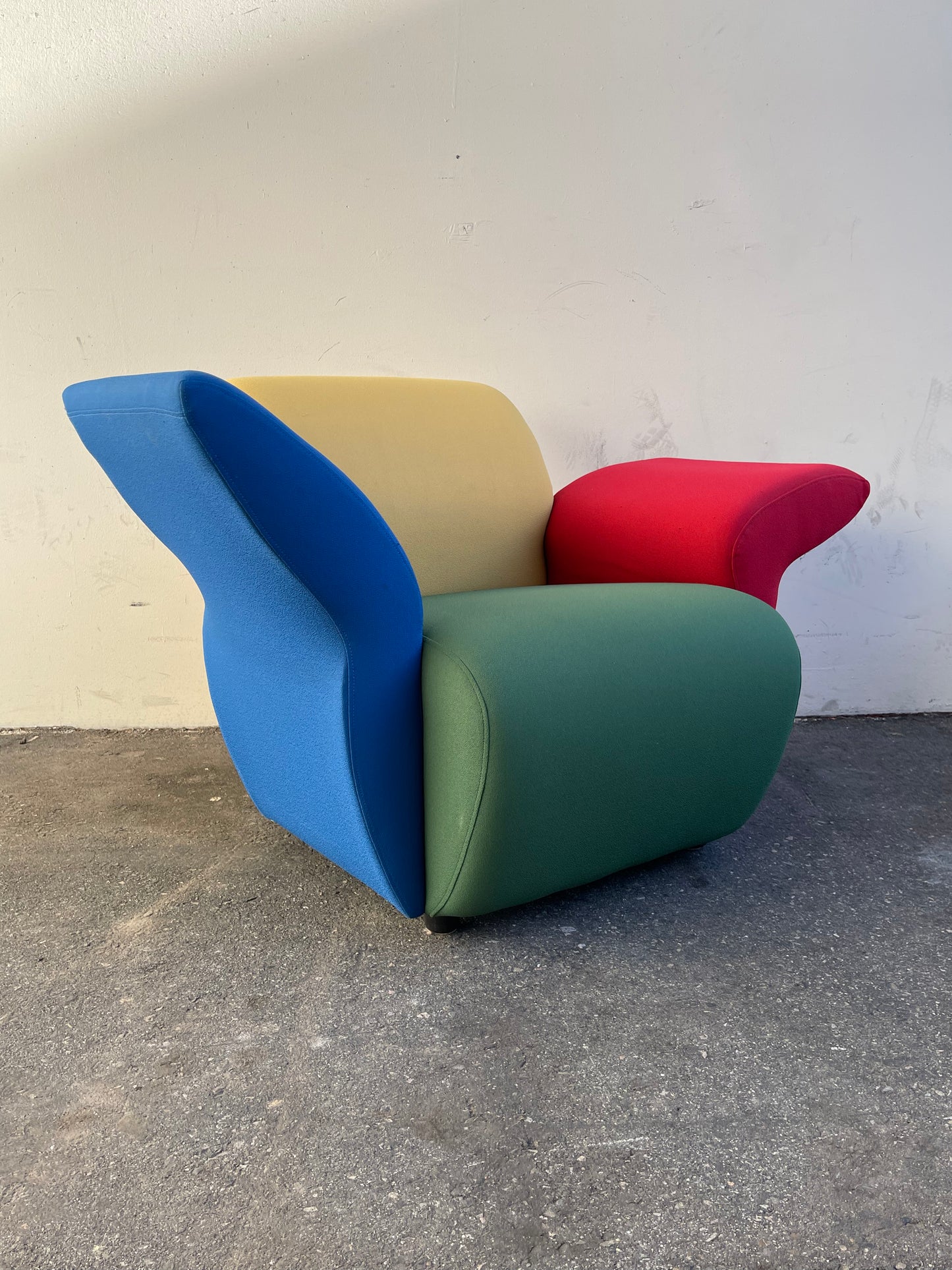 Postmodern Multicolor Lounge Chair by David Burry, Montreal, 1980s
