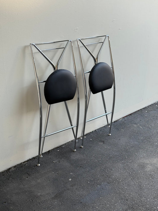 Pair of Cinderella folding stools by Hiroyuki Yamakado