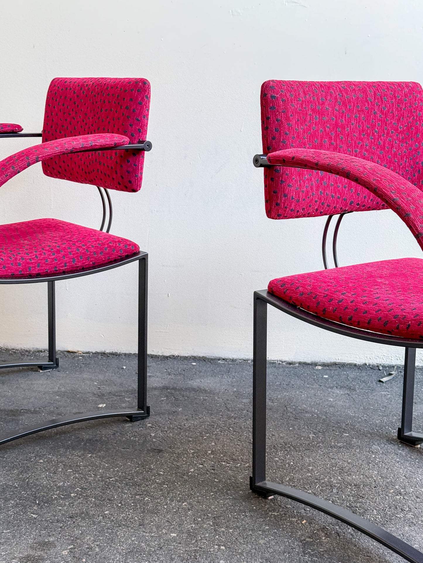 Set of four polkadot armchairs for Saporiti Italia