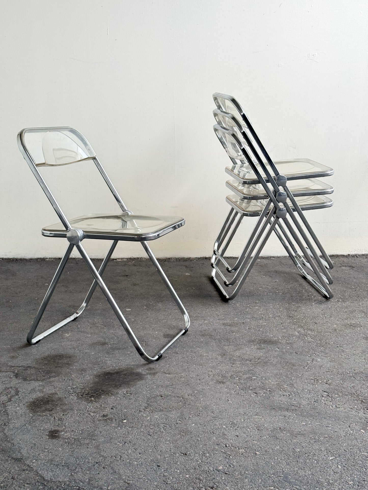 Plia Chairs by Giancarlo Piretti for Anonima Castelli, Italy, 1967