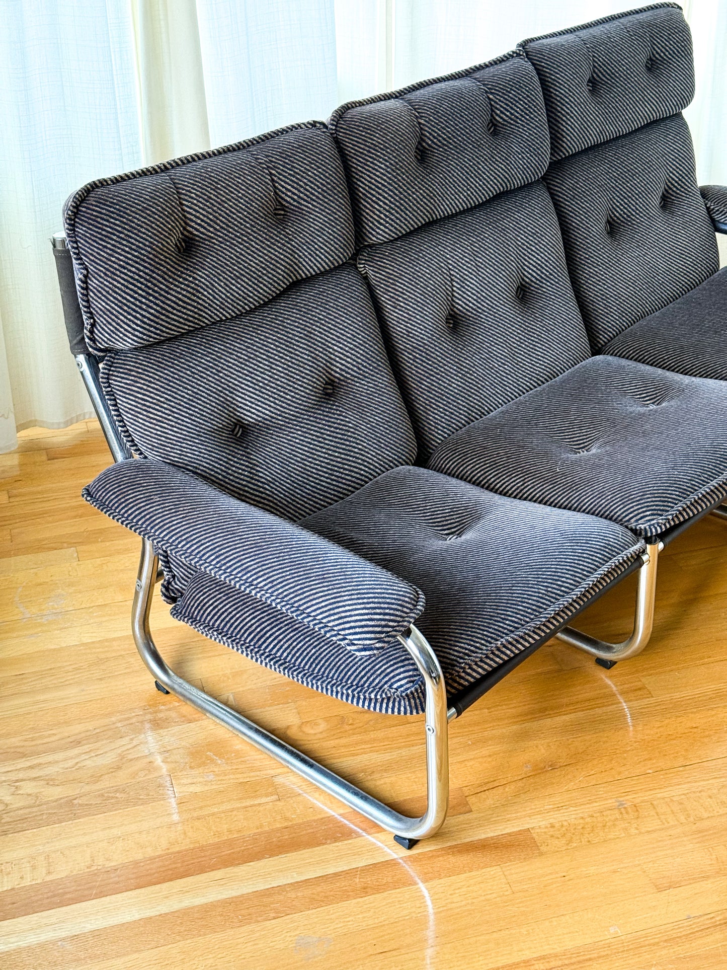 Tubular chrome sofa