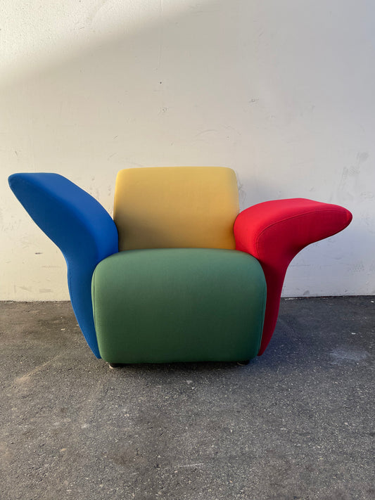 Postmodern Multicolor Lounge Chair by David Burry, Montreal, 1980s