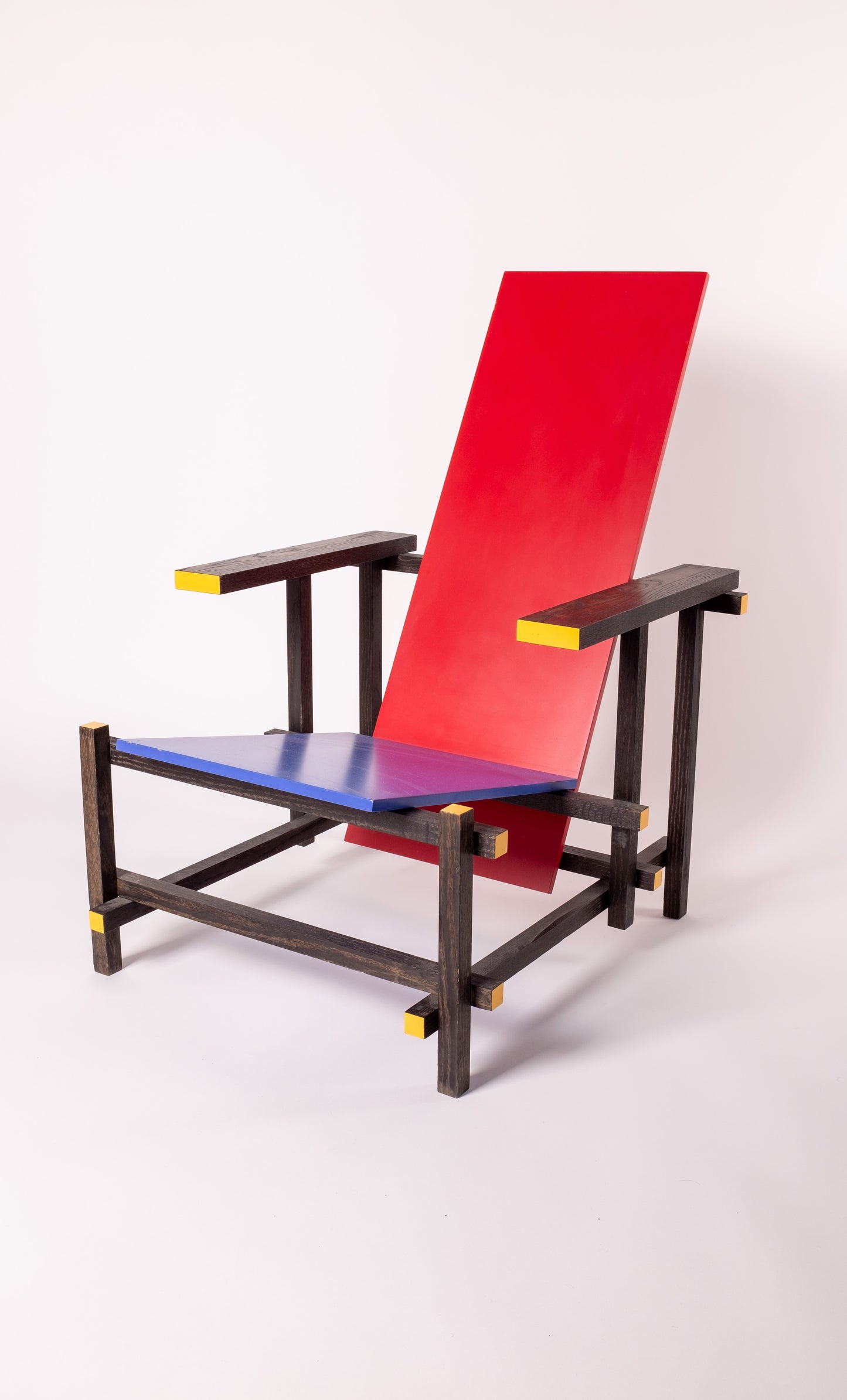 Red and Blue chair designed by Gerrit Rietveld, Canadian made, 2000s