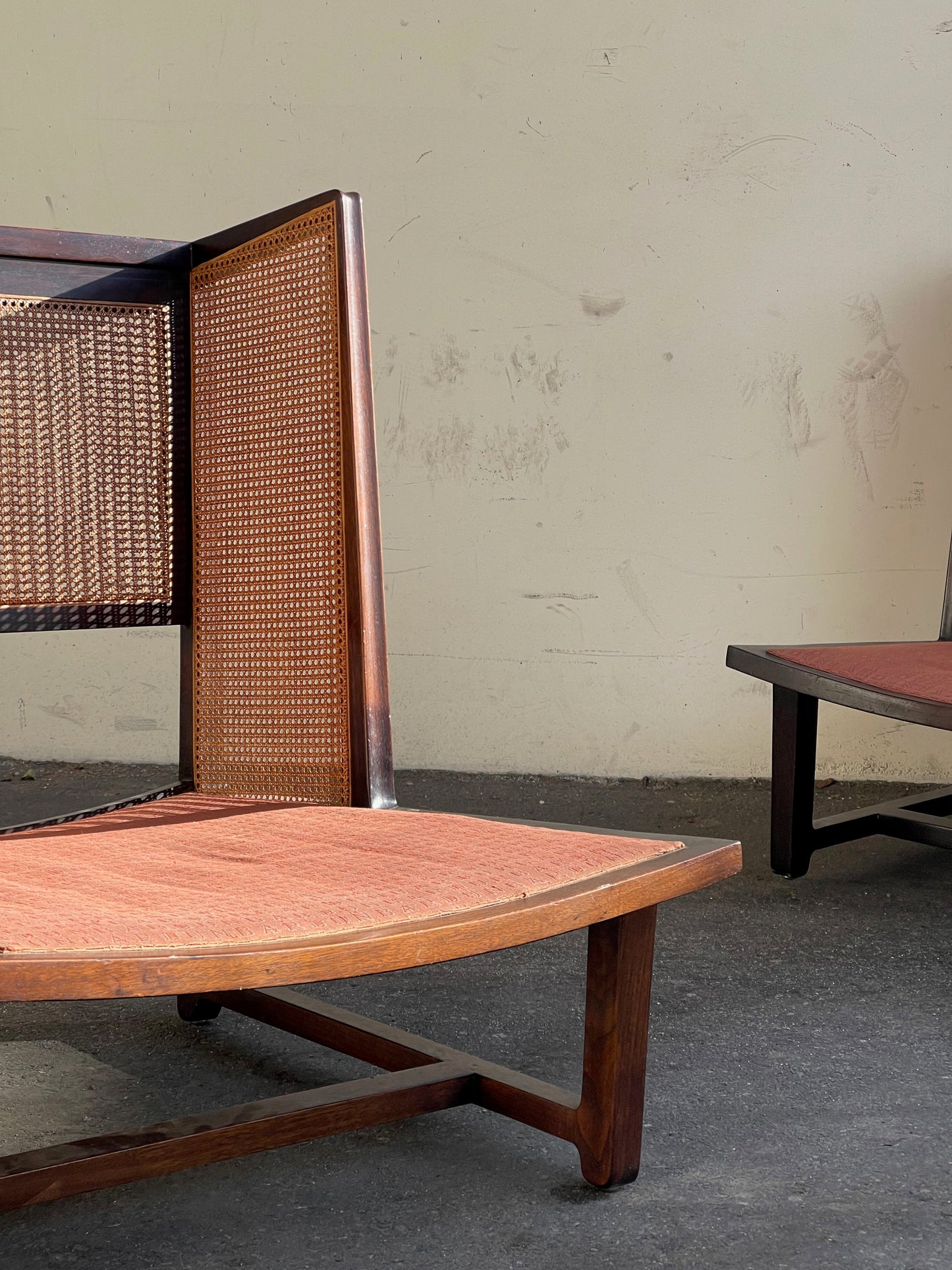 Pair of 6016 Wing Back Chairs by Edward Wormley for Dunbar, 1960s