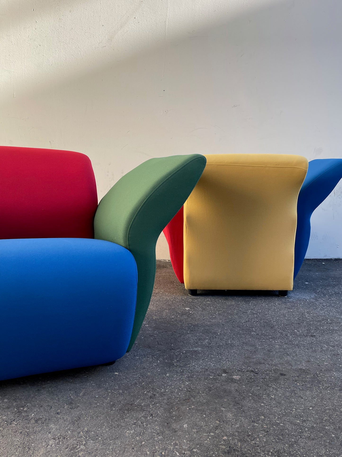 Postmodern Multicolor Lounge Chair by David Burry, Montreal, 1980s